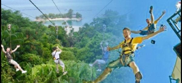 N Mega Adventure Zip Climp Jump cheap ticket discount Sentosa Aquarium Universal studios Adcenture cove cable car Madame Tussauds luge and skyride trick eye sky park garden by the bay