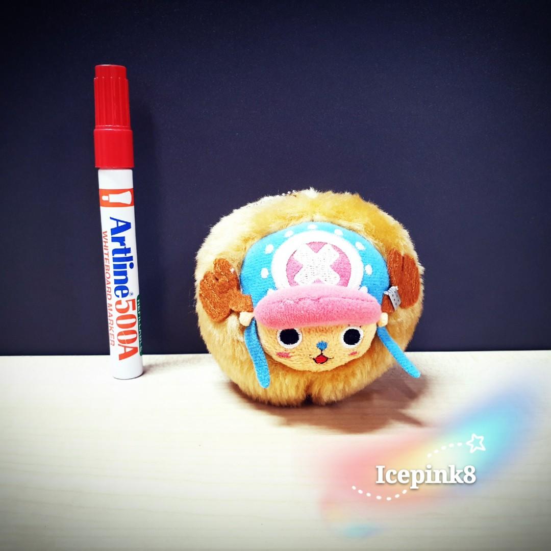 (Original) Tony Tony Chopper One Piece Round Plush Keychain, Hobbies