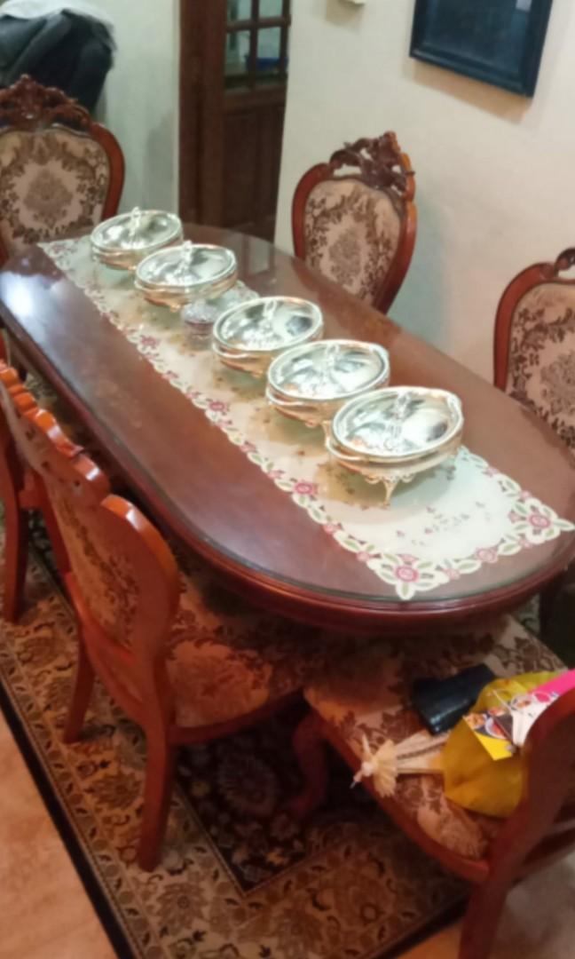 Oval Dining Table 6 Chairs Furniture Tables Chairs On Carousell