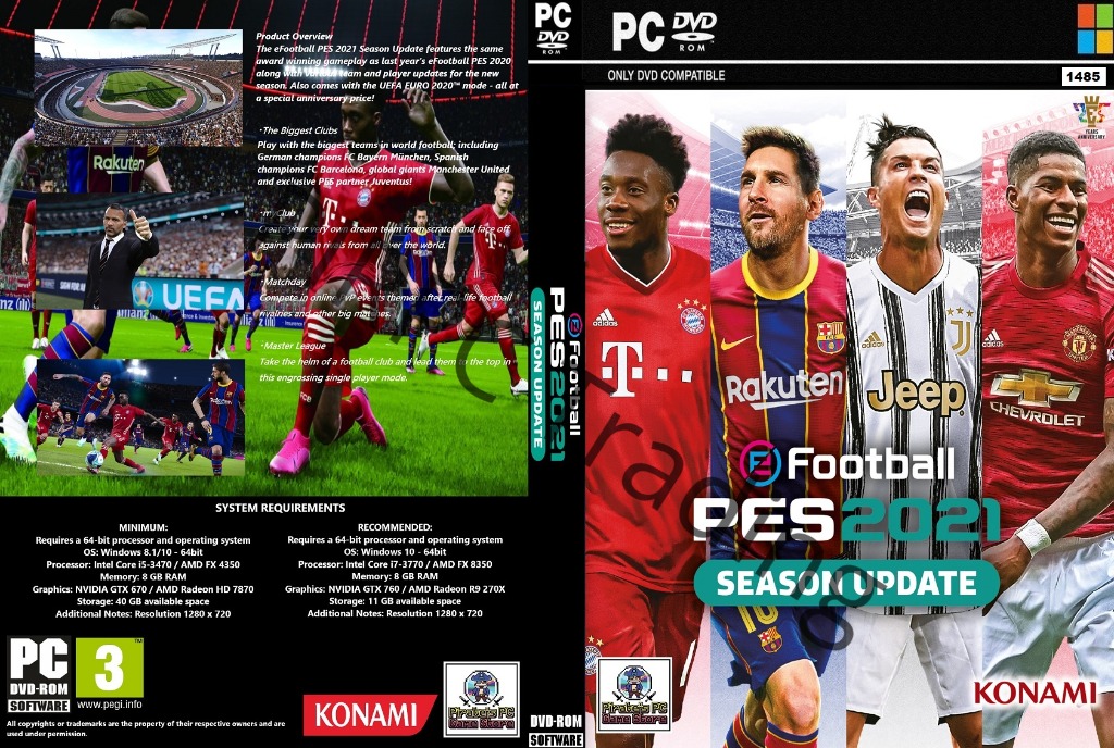 PC) eFootball PES 2021 Season Update, Video Gaming, Video Games 