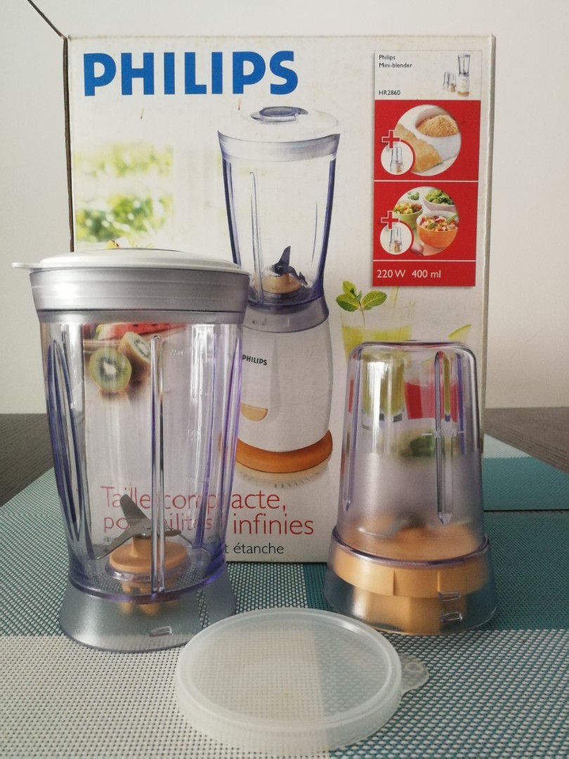 Philips mini blender jar & dry mill (HR 2860), TV & Home Appliances, Kitchen Appliances, Juicers, Blenders Grinders Carousell