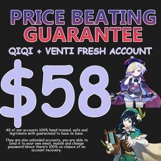 Qiqi And Venti Genshin Impact Account With 4 Stars Weapons Toys Games Video Gaming In Game Products On Carousell