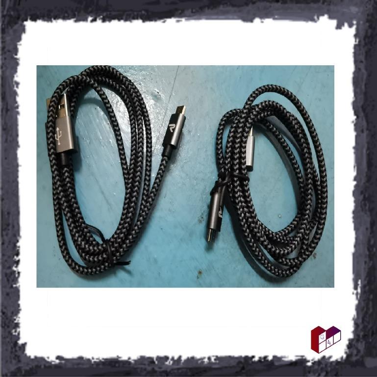 Rampow Usb C Nylon Braided Type C Charging Cable Pack Of 2 Mobile Phones Tablets Mobile Tablet Accessories Mobile Accessories On Carousell