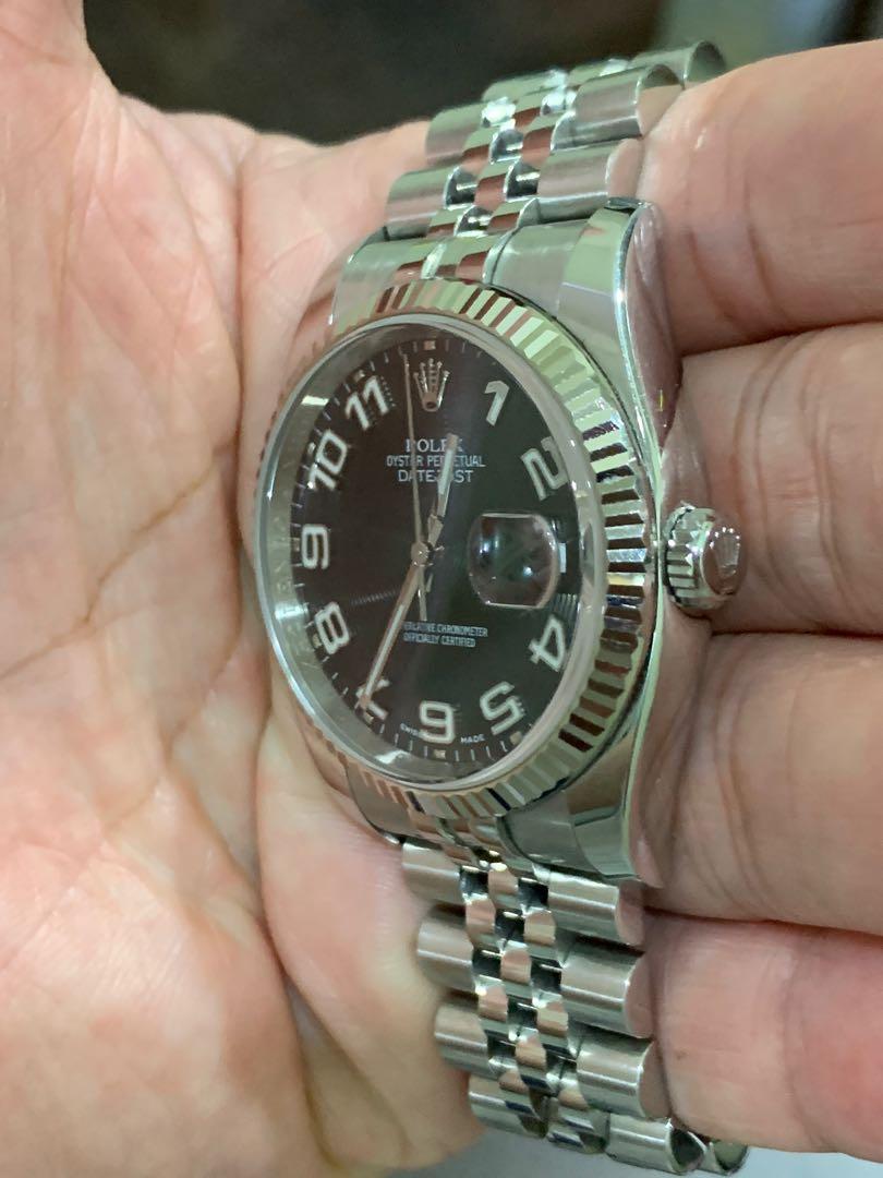 Rolex datejust 36 arabic numerals on sale
