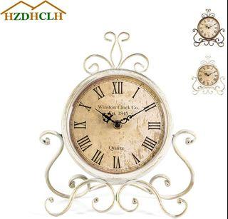 Roman Retro Silent Desk Clock For Living Room Bedroom Office White Design Craft Others On Carousell