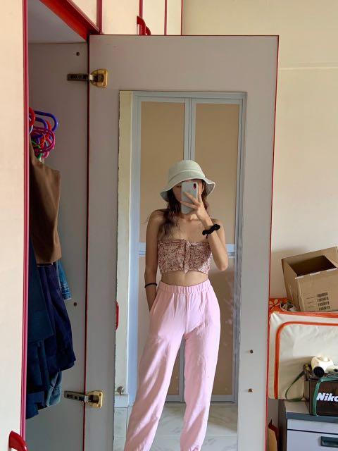 Rosa sweatpants in baby pink and bubblegum pink