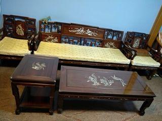 Rosewood Furniture with Mother of Pearl Phoenix