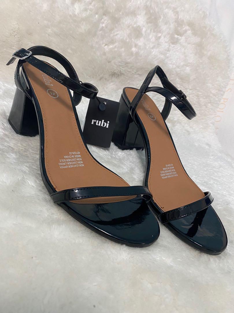 Rubi chunky black heels BNWT, Women's 