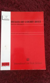Malaysian Rules Of Court 2012 An Annotation Textbooks On Carousell