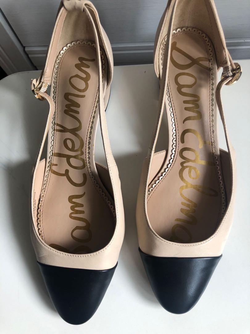 Sam Edelman Leah cap toe pumps look like Chanel full leather