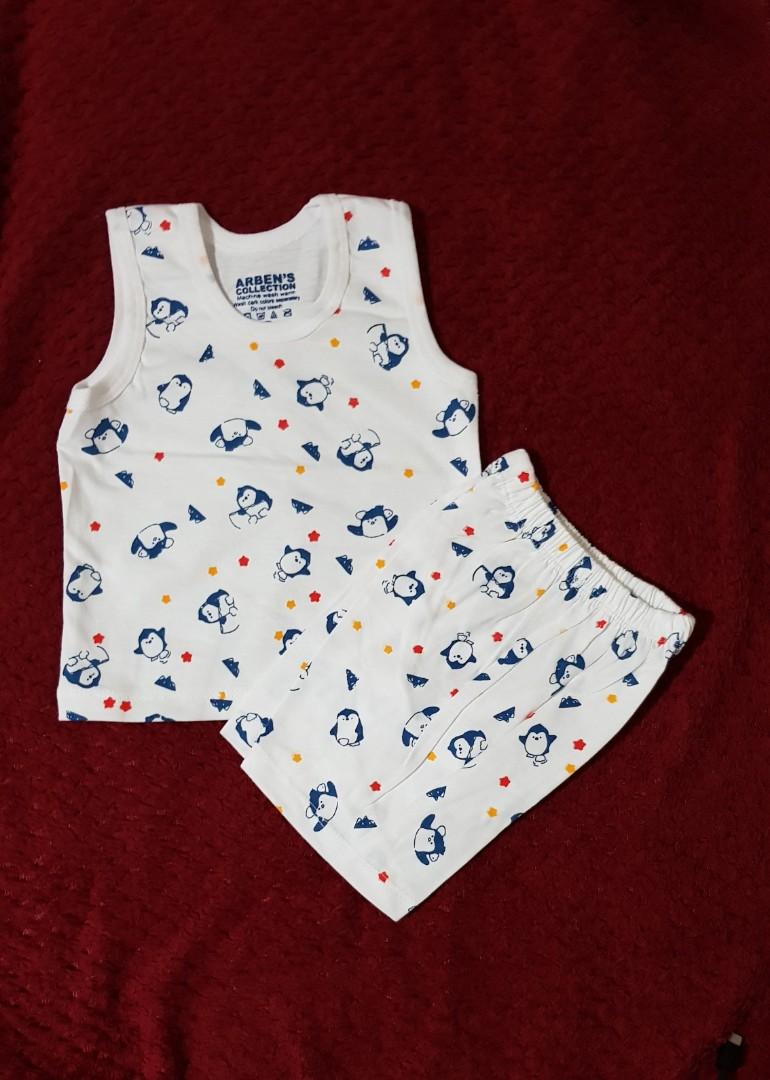 Arbens Sando and Short Terno 100%Cotton, Babies & Kids, Babies & Kids ...