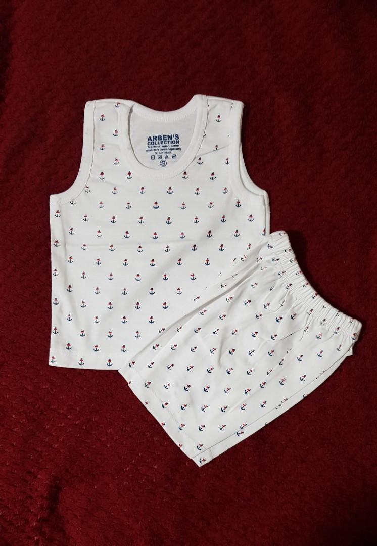 Arbens Sando and Short Terno 100%Cotton, Babies & Kids, Babies & Kids ...