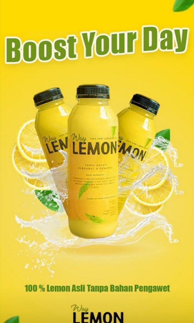 Sari Lemon Asli Fresh Isi 500ml Makanan Minuman Minuman Tidak Beralkohol Di Carousell