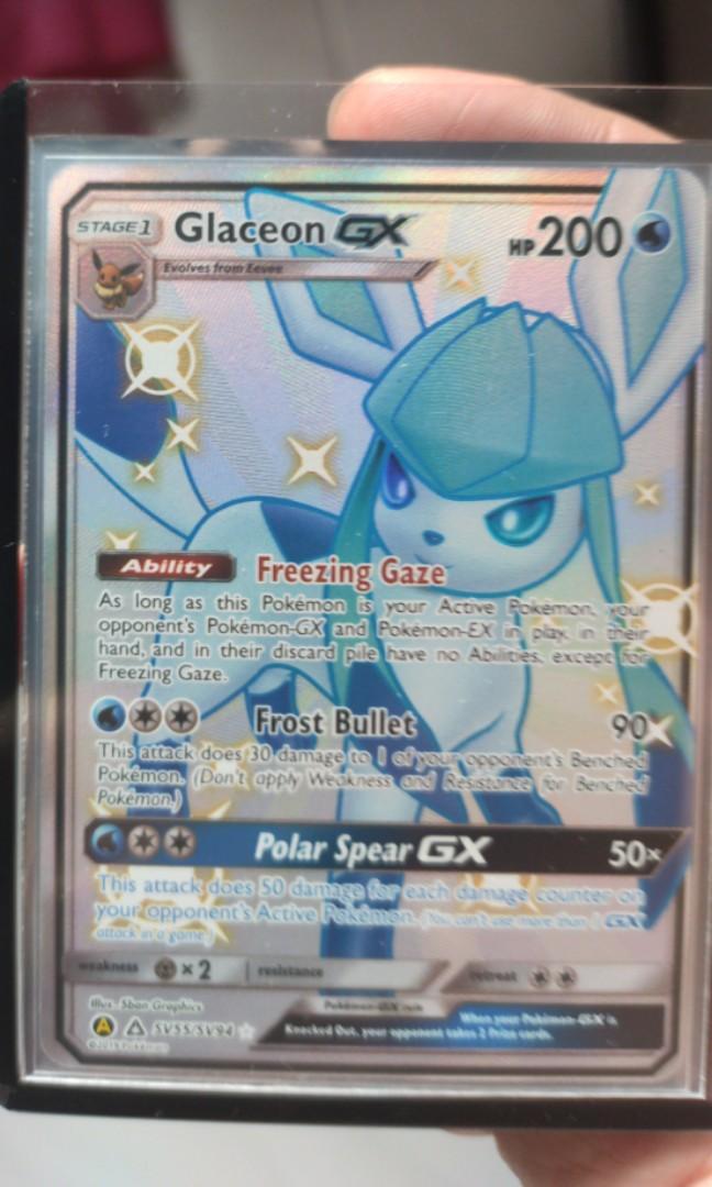 Shiny Glaceon Gx Hidden Fates Pokemon Cards Toys Games Board Games Cards On Carousell Find glaceon in the pokedex explore more cards. carousell