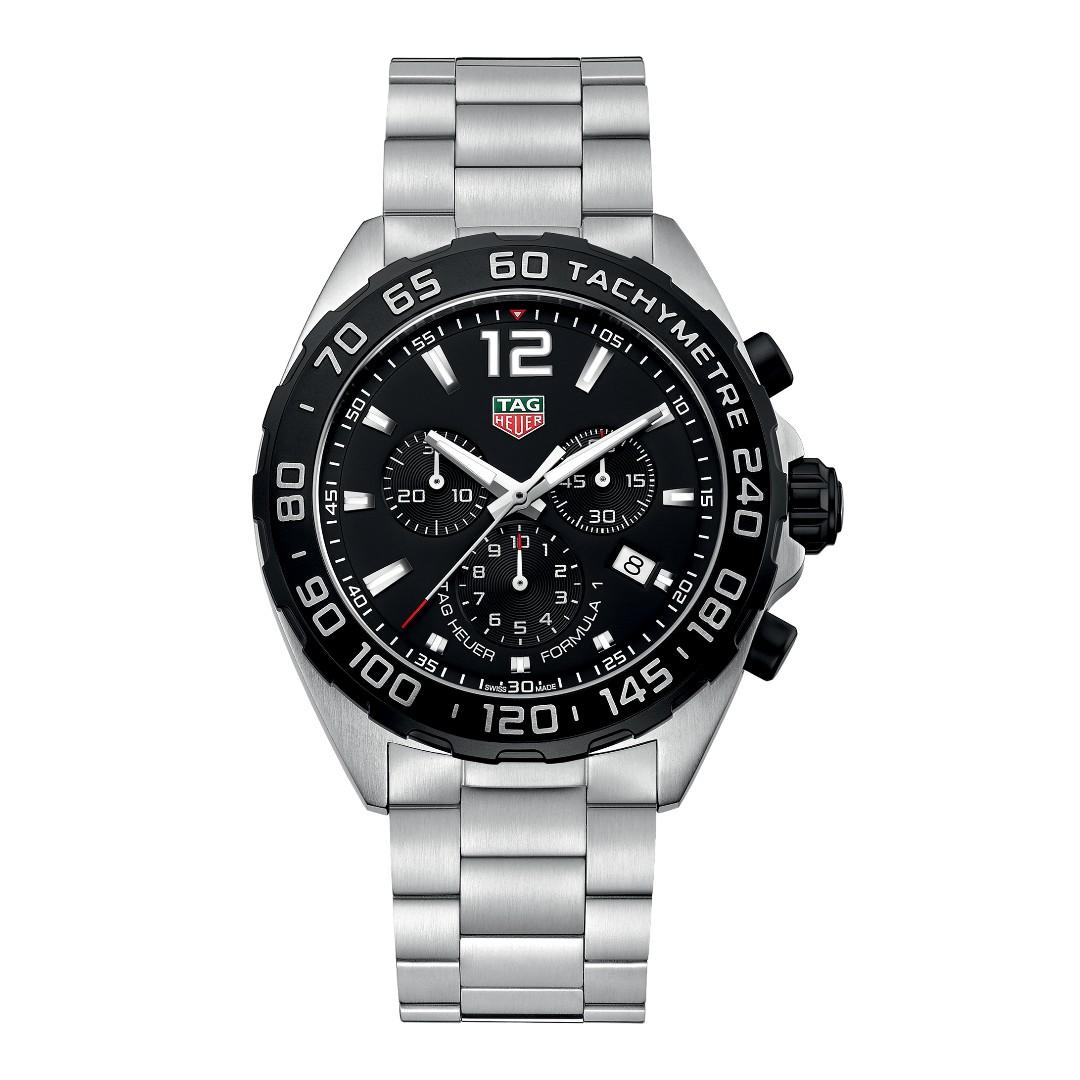 Tag heuer formula 1 black rubber strap best sale