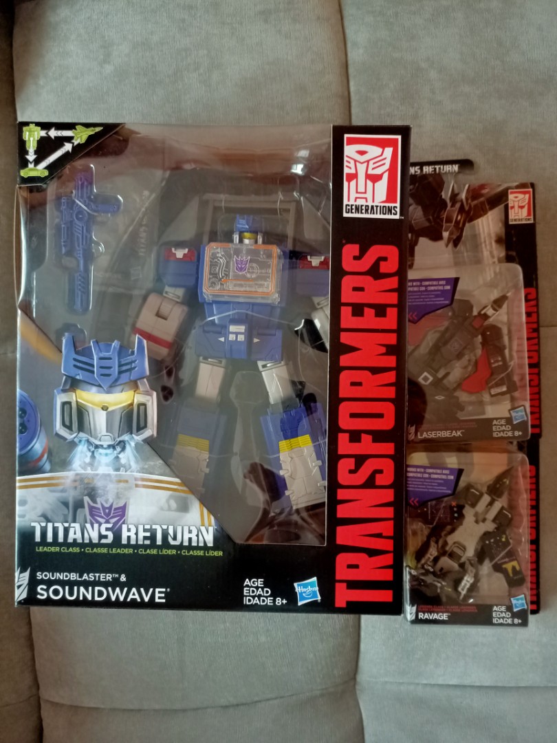Transformers titans return sound wave, ravage and lazerbeak, Hobbies ...