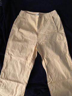 Uniqlo High waist Pants - pastel yellow S