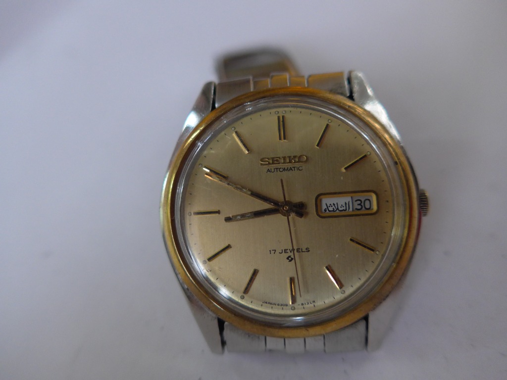 Seiko automatic 17 clearance jewels gold watch