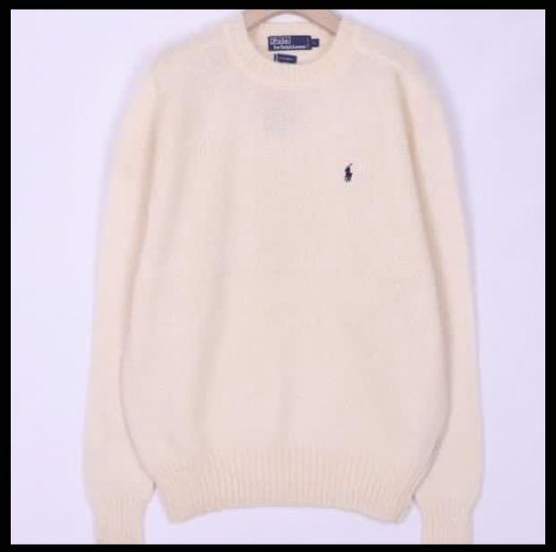 vintage cream ralph lauren knit sweater
