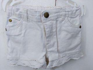 White lacey shorts for 3 years old
