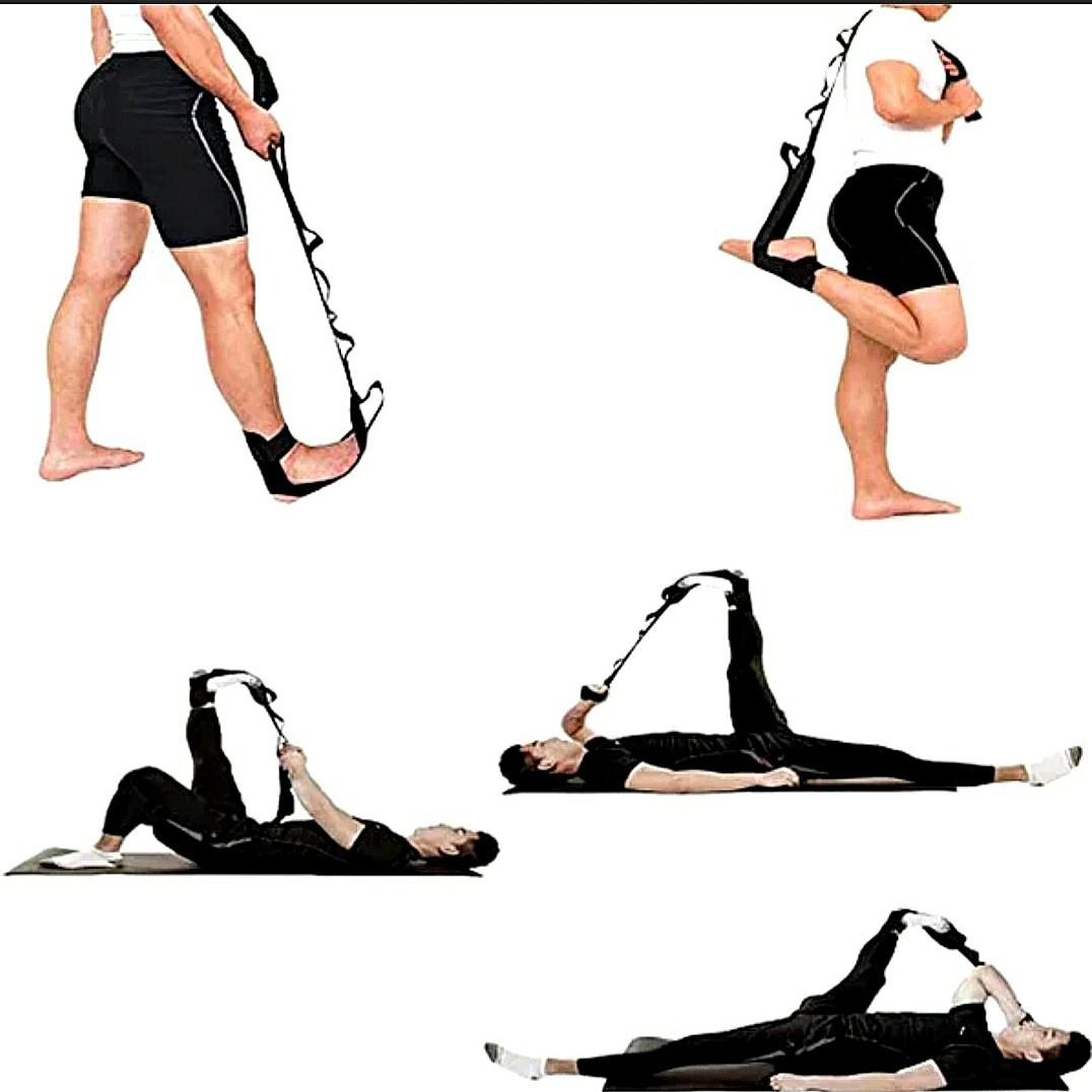 Generic Yoga Ligament Stretching Belt Stretch Band Correction Brace For  Blue