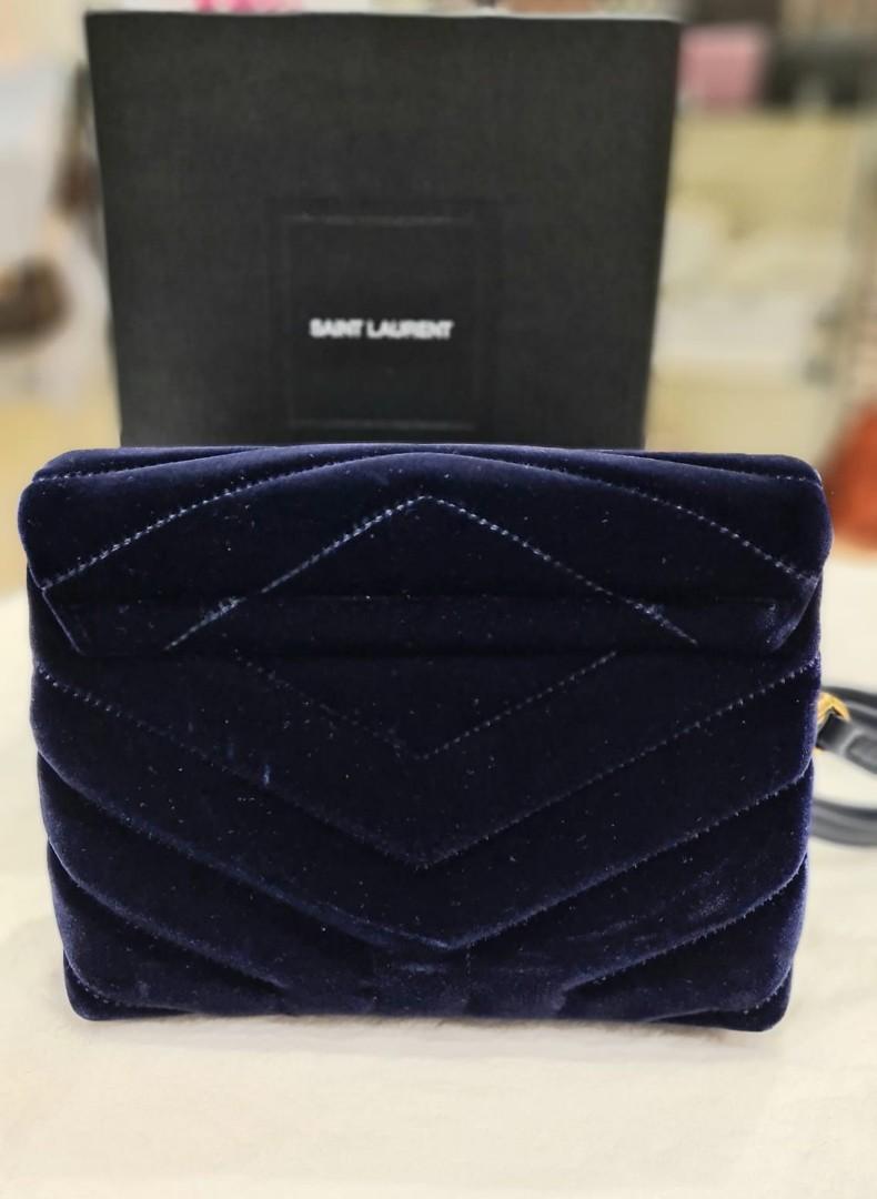 YSL Toy Lou Lou Monogram Velvet Crossbody Bag, Luxury, Bags & Wallets