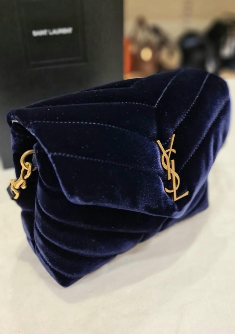 YSL Toy Lou Lou Monogram Velvet Crossbody Bag, Luxury, Bags & Wallets