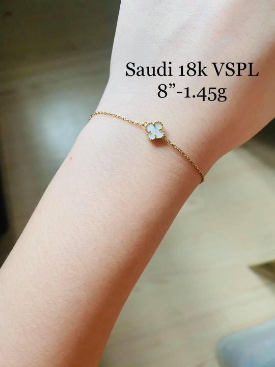 18k SPVL Saudi gold LV inspired bracelet, Luxury, Accessories on Carousell