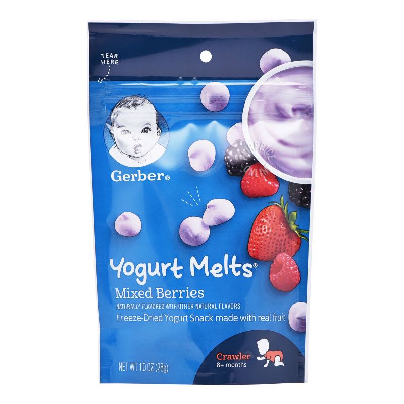 2 packs! Gerber yogurt melts mixed berries, Babies & Kids, Nursing