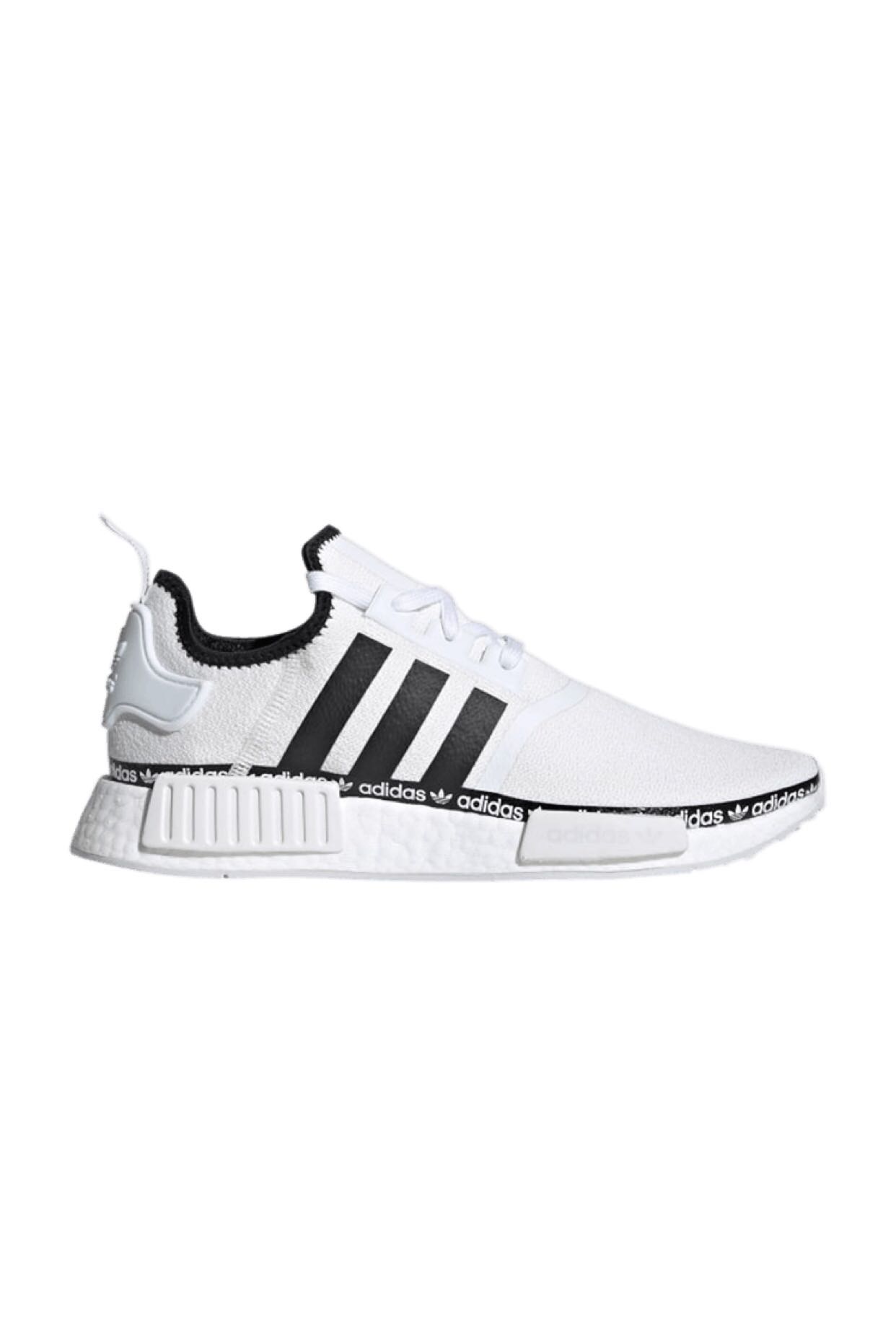 Adidas NMD R1 “Logo Strip - Cloud White”, Men's Fashion, Footwear, Sneakers  on Carousell