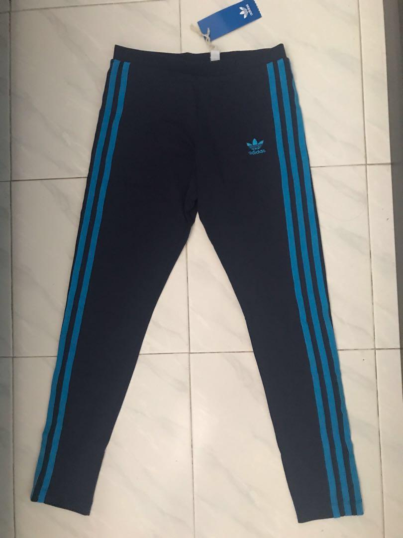 Adidas Originals Navy Blue Leggings Men s Fashion Activewear on Carousell