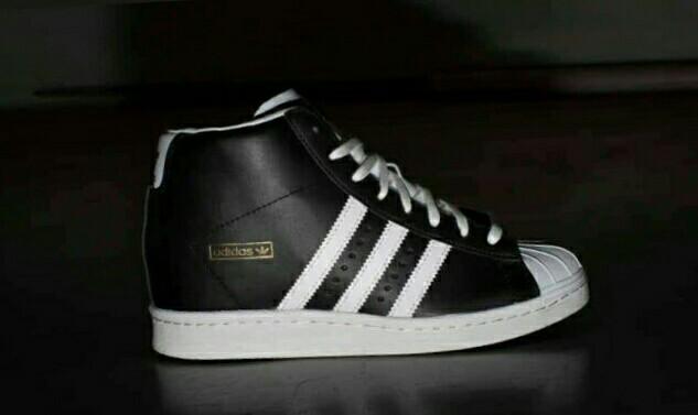 Adidas originals superstar concealed wedge hotsell black high top