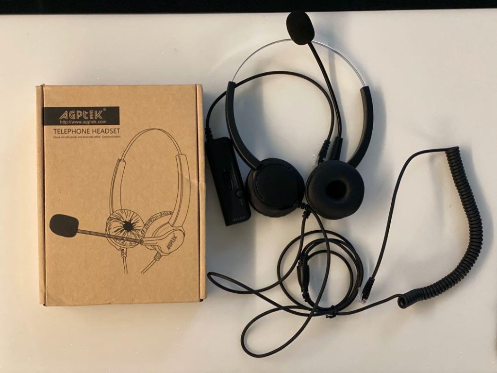 AGPTEK Telephone Headset, Audio, Headphones & Headsets on Carousell
