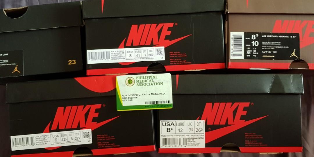 Air jordan 1 (Category: Sneakers) located in Manila. Submitted by loopermd (Listing ID 1043073658, Image 3). Description: Air jordan 1s ALL BNDS Air jordan 1 high travis scott size 8.5us 90k Air jordan 1 low mystic green size 8.5us 10k All BNDS with receipt.
