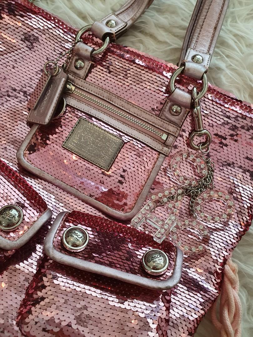 Authentic Coach XI Poppy Sequin Bag, Women's Fashion, Bags & Wallets, Purses  & Pouches on Carousell