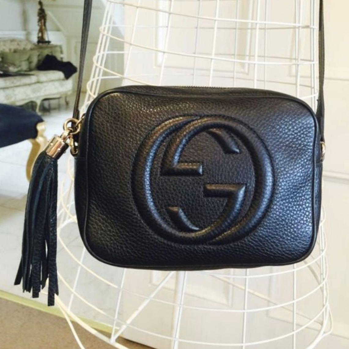 Authentic GUCCI Black Leather SOHO Hobo Bag, Luxury, Bags & Wallets on  Carousell