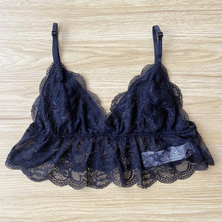 Zara Black Lace Bralette Crop Top, Women's Fashion, Tops, Other Tops on  Carousell