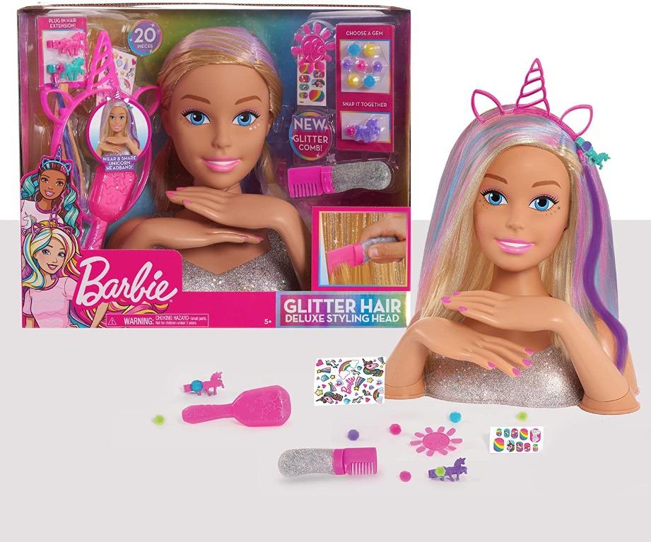Barbie Deluxe 20 Piece Glitter and Go Styling Head Hobbies Toys Toys Games on Carousell