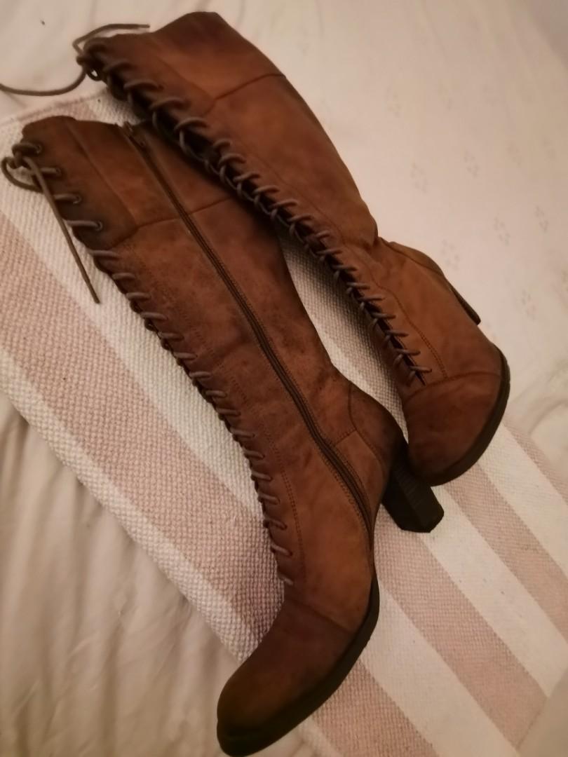 bertie leather boots