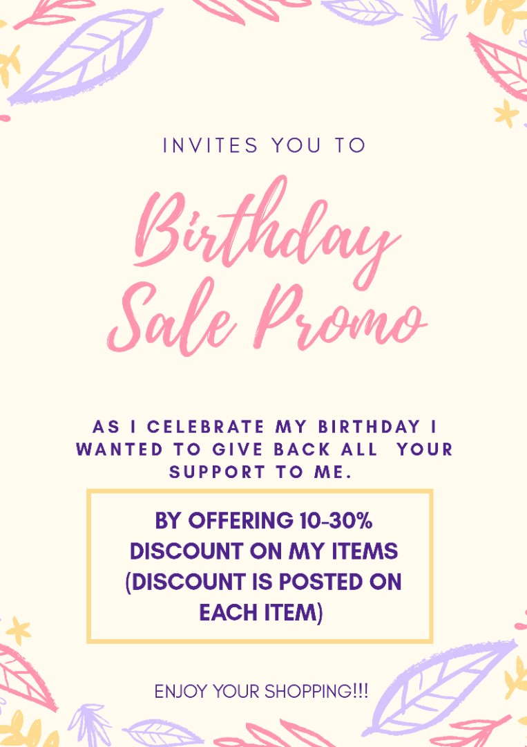 BIRTHDAY SALE PROMO (LIMITED TIME), Free Items on Carousell