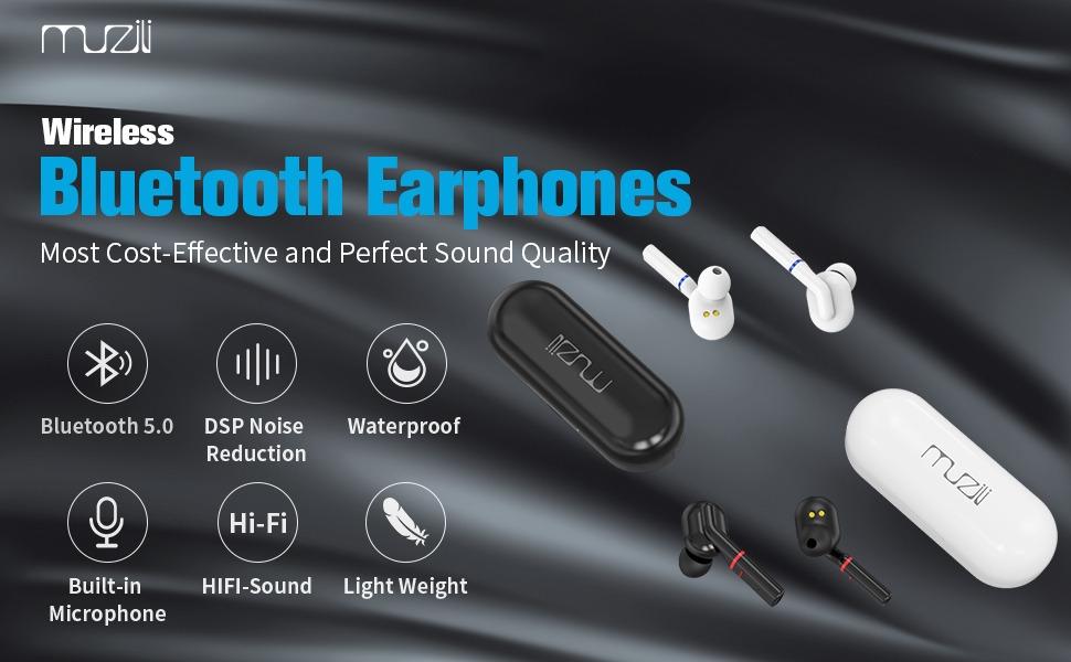 BNIB Muzili A3 VV1 Wireless Earbuds in Ear Earphones Bluetooth