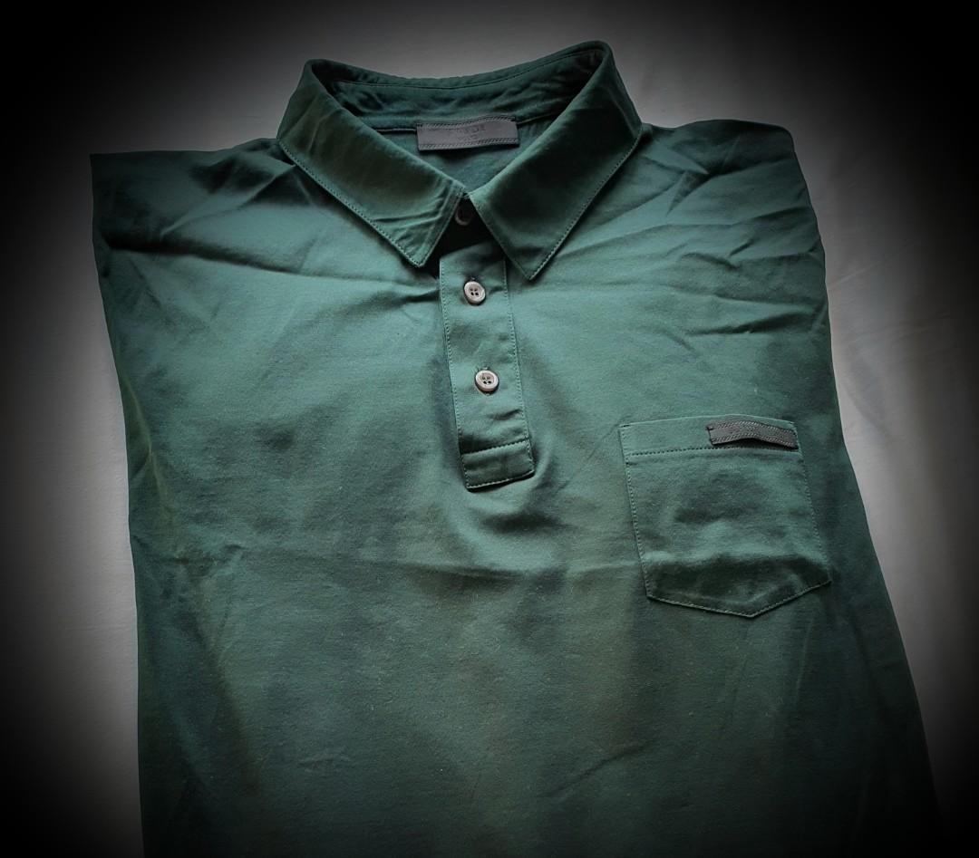 Dark Green Prada Polo Tee Men s Fashion Tops Sets Tshirts Polo Shirts on Carousell