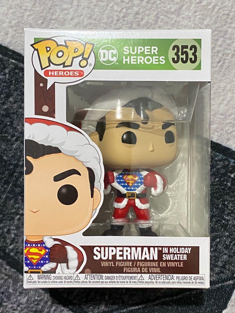 Used Very Good Toy HEROES:DC Holiday-Superman w/Sweater FUNKO POP Vinyl Fig 