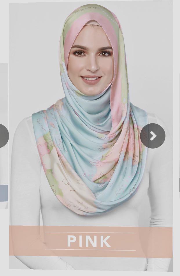 Combo Duck World Map In Pink Duck Scarf Ring Duck Scarf Pin Muslimah Fashion Scarves On Carousell
