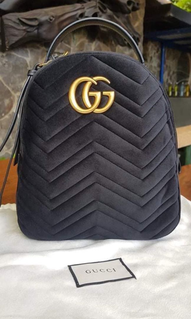 velvet gucci backpack
