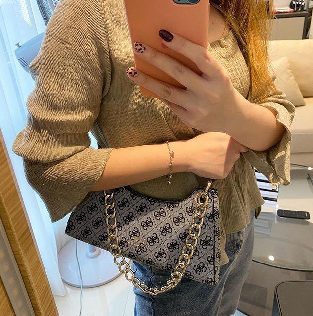 Guess lyon satchel store