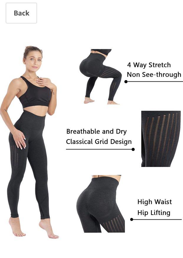 High Waist Mesh Leggings For Women Tummy Control, Butt Lifting
