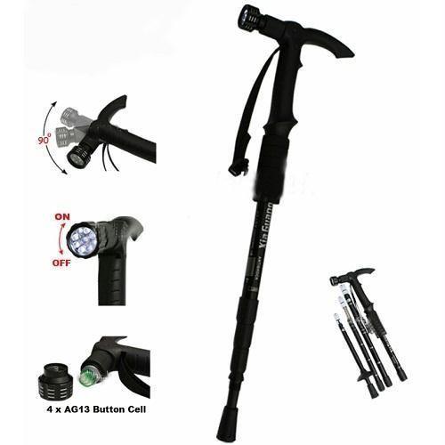 Hongjun Portable LED Flashlight Anti Shock 4 Sectioned Folding Foldable Walking Stick Cane (Category: Other Assistive Aids) located in Manila. Submitted by kiconline (Listing ID 1042973953, Image 3). Description: FEATURES: - Strong and lightweight aluminum body makes it easy to take on treks, walks and travel. - Anti-shock spring mechanism reduces shock and body weight on thighs, knees, shoulders and lower back. - Elegant design and 4-Section adj