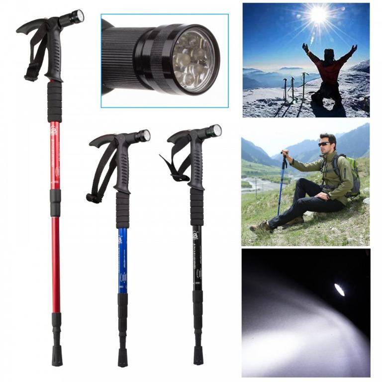 Hongjun Portable LED Flashlight Anti Shock 4 Sectioned Folding Foldable Walking Stick Cane (Category: Other Assistive Aids) located in Manila. Submitted by kiconline (Listing ID 1042973953, Image 1). Description: FEATURES: - Strong and lightweight aluminum body makes it easy to take on treks, walks and travel. - Anti-shock spring mechanism reduces shock and body weight on thighs, knees, shoulders and lower back. - Elegant design and 4-Section adj