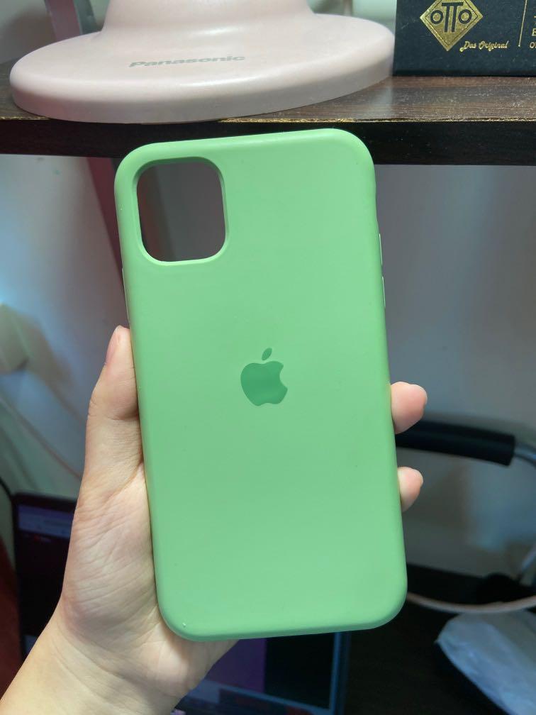 Iphone 11 Light Green Silicone Case Mobile Phones Gadgets Mobile Gadget Accessories Cases Sleeves On Carousell